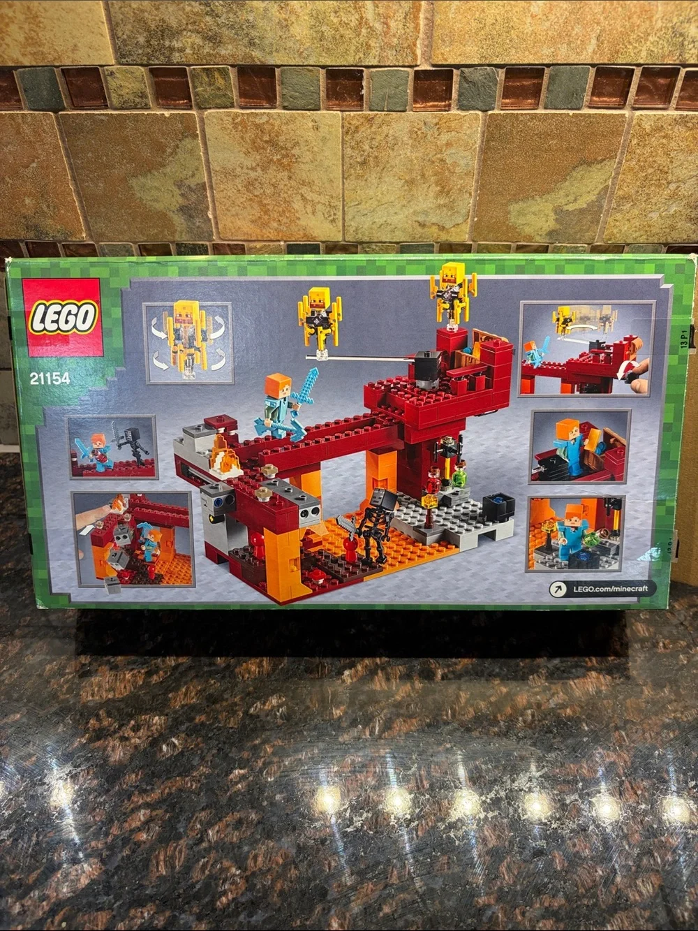 LEGO Minecraft The Blaze Bridge Set 372 Pieces Ages 8+ #21154